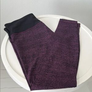 lululemon athletica Purple and Black Leggings